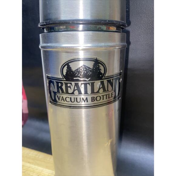 Greatland Stainless Steel Vintage Vacuum Bottle Handle Camping Coffee Taiwan - Picture 4 of 9